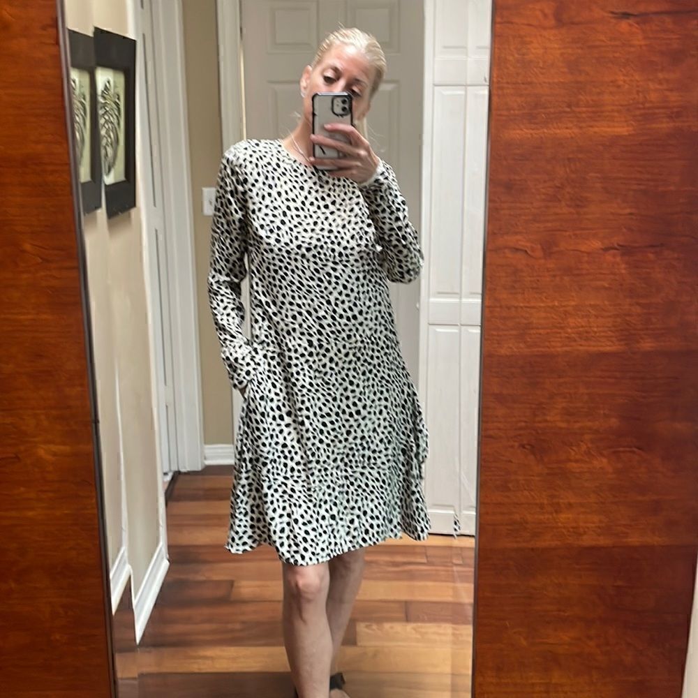 Flawed Chloe Silk Leopard Tent Dress 38 - Picture 5 of 16